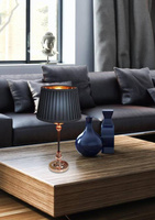 Lampka stołowa nocna czarno-miedziana stożek 60W Amore Candellux 41-38777
