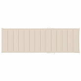 vidaXL Leżak z poduszką, lite drewno akacjowe