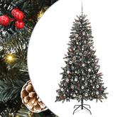Sztuczna choinka z podstawą Zielony 210 cm PVC, plastik i stal