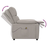 vidaXL Fotel masujący, taupe, tkanina model standard