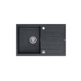MORGAN 111 GraniteQ zlewozmywak black diamond z syfonem Push To Open 1-komorowy z/o / elementy stal szlachetna