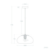 Lampa Wisząca ze Szkła Miodowego 28cm E27 Abruzzo Coco
