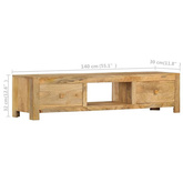 vidaXL Szafka pod TV, 140 x 30 x 32 cm, lite drewno mango