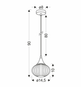 Lampa wiszącza czarna/bezbarwna 145mm Exeter Ledea 50101275