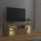 vidaXL Szafka pod TV z oświetleniem LED, dąb sonoma, 120x35x40 cm wariant 4