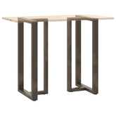 Nogi do stołu barowego w kształcie litery T 2 szt. Czarne 60x35x(110-111) cm Stal