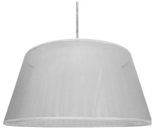 Lampa wisząca z abażurem Charlie biała pojedyncza nowoczesna do salonu