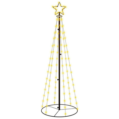 vidaXL Choinka stożkowa, 108 ciepłych białych LED, 70x180 cm