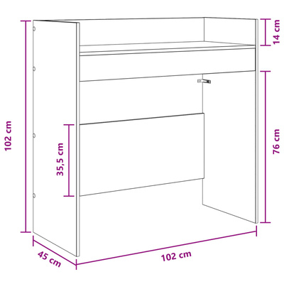 Stół DJ-ski dąb Sonoma 102 x 45 x 102 cm Drewno inżynieryjne