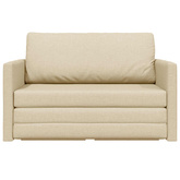 Sofa Bed Kremowy 124 x 71 x 78 cm tkanina