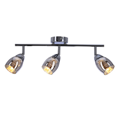 Lampa sufitowa MILTON listwa ze szklanymi kloszami regulowana 3-punktowa do kuchni