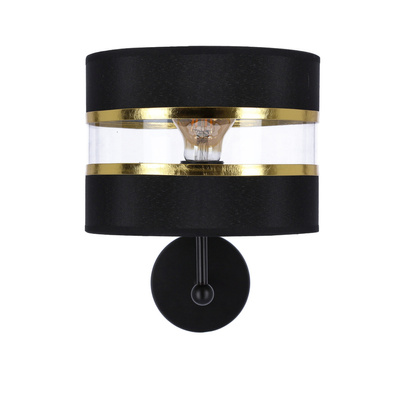 Andy lampa kinkiet czarny 1X40W E27 abażur 21-06134