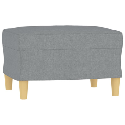 Fotel z podnóżkiem, jasnoszary, 60 cm, obity tkaniną vidaXL