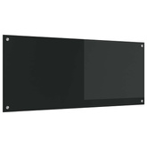 Panel kuchenny Czarny 120 x 50 cm szkło hartowane