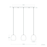 Lampa Wisząca Bohp z Plecionego Papieru Abruzzo Francesca 3xE27