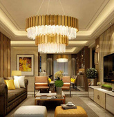 Żyrandol EMPIRE DOUBLE GOLD Chandeliers lampa sufitowa wisząca kryształowa glamour nowojorski nowowczesny okrągły 80 cm