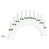 Świąteczny Łuk Świec z 10 Świecami LED Biały 47 x 5 x 29 cm