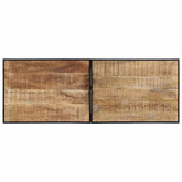Stolik barowy, 150x55x107 cm, surowe lite drewno mango