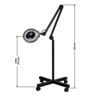 Lampa lupa S4 + statyw czarna 128922