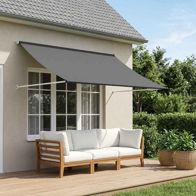 Markiza jasnoszary 300 x 150 cm 180 g / m? Poliester z powłoką PU
