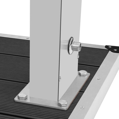 Prysznic ogrodowy z podstawą, WPC i stal nierdzewna