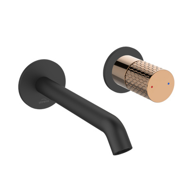 BATERIA UMYWALKOWA PODTYNKOWA MOONLIGHT INVENA TREND CZARNY/ROSE GOLD