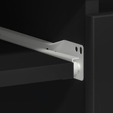 Biurko, czarne, 90x45x76 cm, materiał drewnopochodny