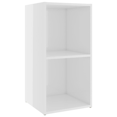 vidaXL Szafka pod TV, wysoki połysk, biała, 72x35x36,5 cm