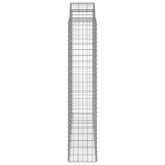 Kosze gabionowe, 8 szt, 200x50x200/220 cm, galwanizowane żelazo