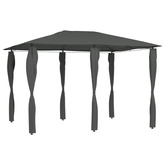 vidaXL Altana z pokryciem słupków 3x4x2,6 m, antracytowa, 160 g/m²