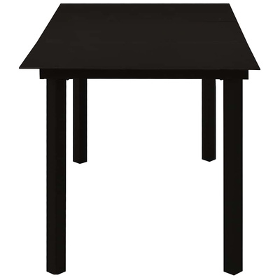 7-cz. zestaw mebli ogrodowych, rattan PVC, czarny