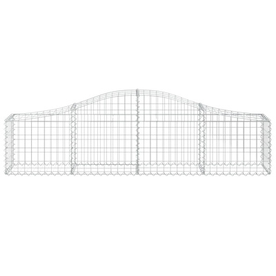 Kosze gabionowe, 11 szt, 200x30x40/60 cm, galwanizowane żelazo