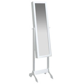 vidaXL Lustro wolnostojące, białe, 34x37x146 cm