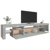 vidaXL Szafka pod TV z oświetleniem LED, szarość betonu 215x36,5x40 cm
