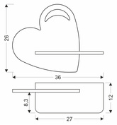 Kinkiet półka niebieski serce HEART LED 5W 4000K IQ KIDS