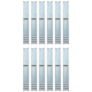 Kotwy gruntowe w kształcie litery L 12 szt. Stal ocynkowana 5x5x50 cm