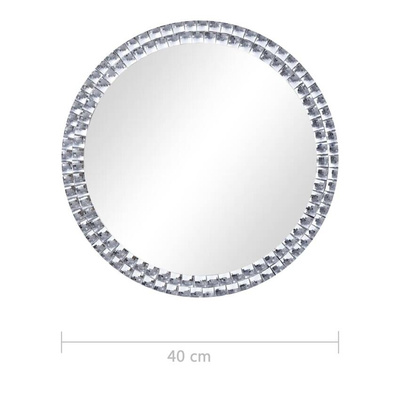 vidaXL Lustro ścienne, 40 cm, szkło hartowane