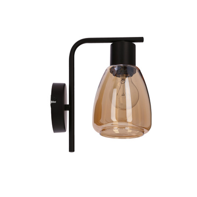 MOLDO lampa kinkiet 1x40W E27 klosz bursztynowy 21-35103 