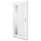 vidaXL Drzwi wejściowe, antracytowe, 98x200 cm, PVC