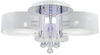 Nowoczesna lampa sufitowa led kryształ ANTILA srebrny wariant 6