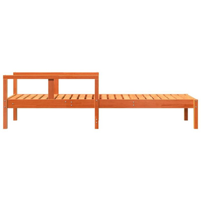 vidaXL Leżak, woskowy brąz, 199,5x62x55 cm, lite drewno sosnowe