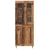 Highboard 2 szt. Stare drewno 69,5 x 34 x 180 cm