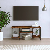 vidaXL Szafka pod TV, przydymiony dąb, 102x35x45,5 cm