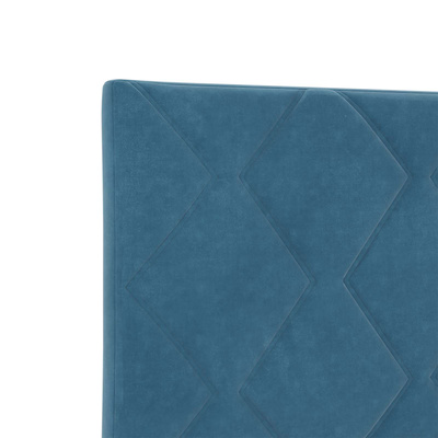 Łóżko Box Spring z materacem i LED niebieski 120 x 200 cm Welur