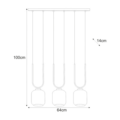 Lampa wisząca K-5586 z serii BONO