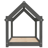 vidaXL Legowisko dla psa, szare,81x60x70 cm, lite drewno sosnowe