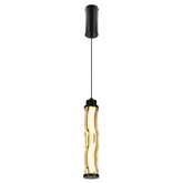 Lampa wisząca Corte szklana tuba czarny mat LED 10W 3000K do salonu