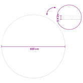 Pokrycie Basenu Solarne ? 600 cm 110 ?m Okrągły PE niebieski