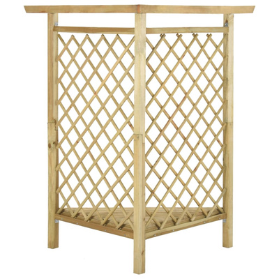 Narożna pergola z ławką, 166x81x174 cm, impregnowana sosna