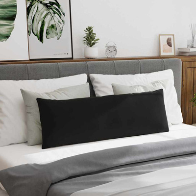 Poduszki na sofę 2 pcs Czarny 120 x 40 cm Tkanina sztruksowa